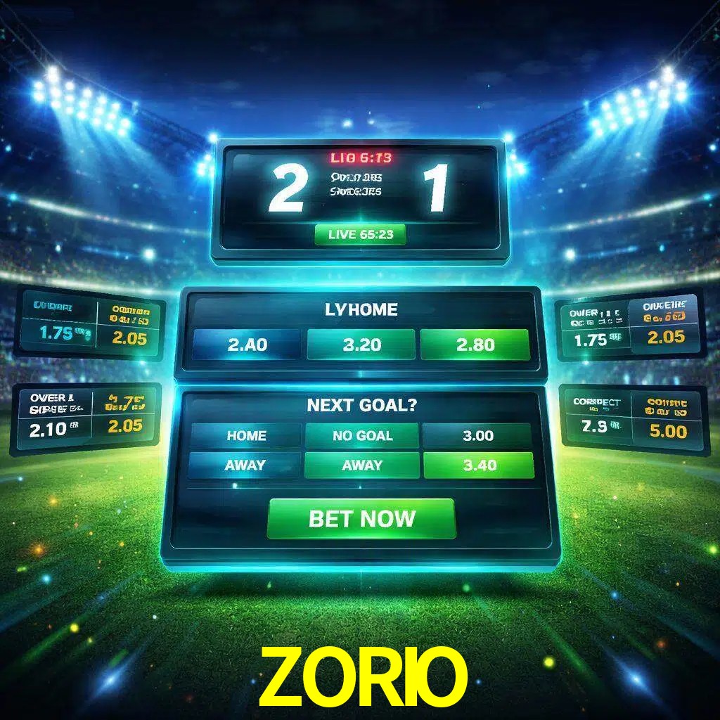 Vista de apuestas en vivo ZORIO durante un partido en curso
